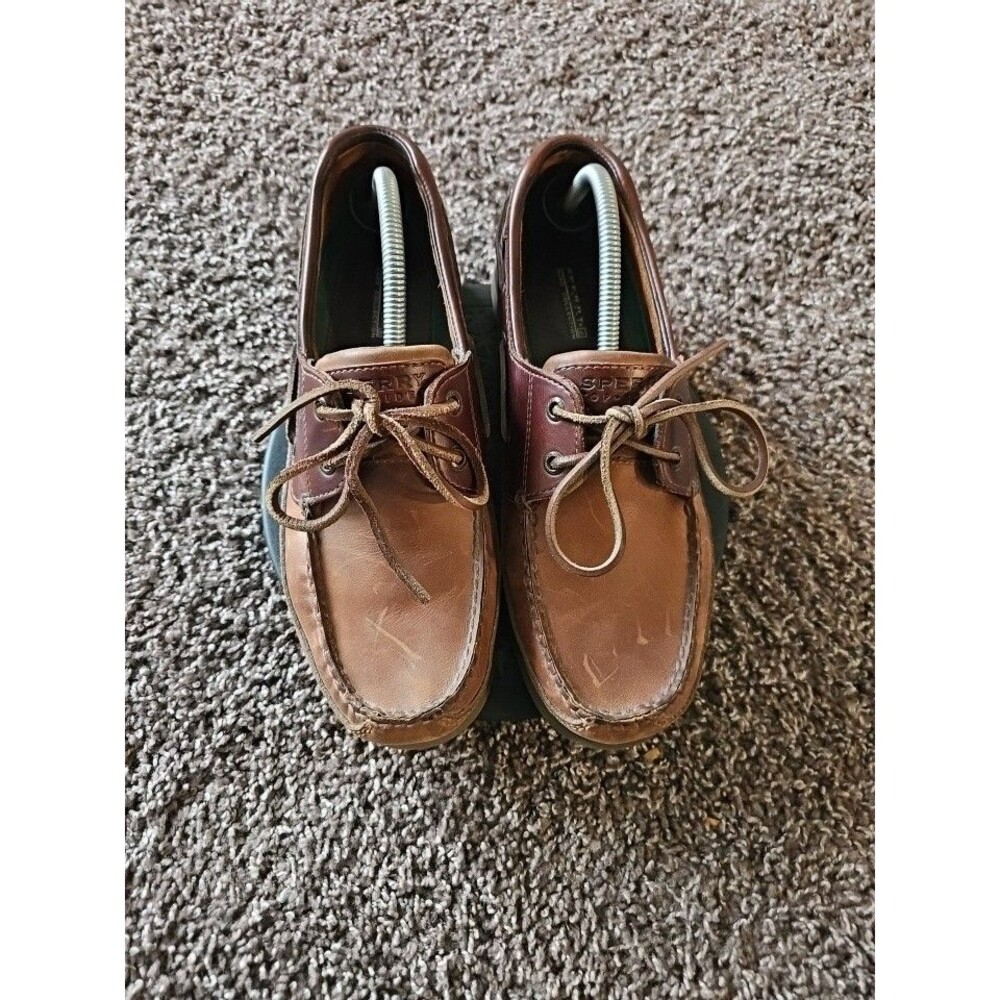 Sperry Top-Sider Mako Collection Lace Up SOLID Boat Shoes Men's 10.5M Buck Brown